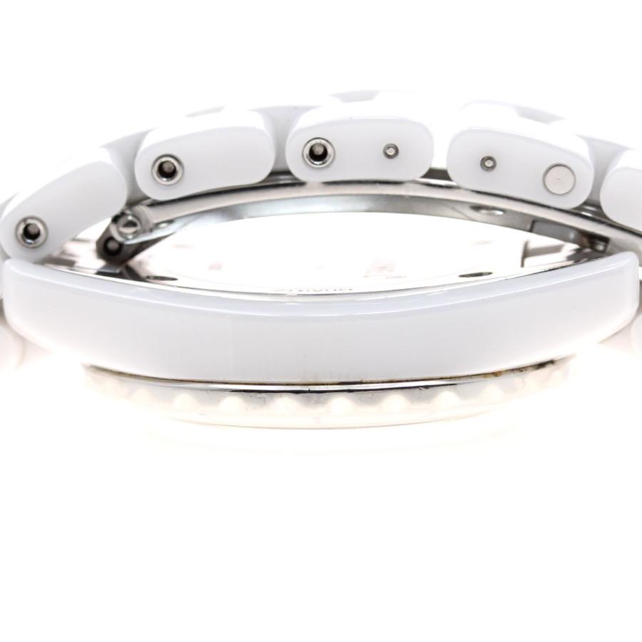 シャネル CHANEL H2570 J12 ホワイトセラミック 8Pダイヤ クォーツ レディース 良品 _952301 CHANEL - シャネル CHANEL H2570 J12 ホワイトセラミック 8Pダイヤ