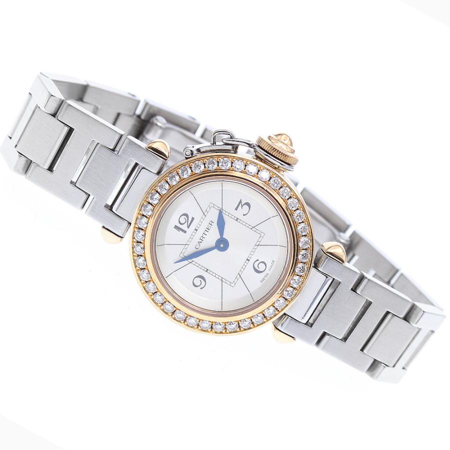 カルティエ CARTIER WJ124021 ミスパシャ K18PG ダイヤベゼル クォーツ レディース _923305 Cartier（カルティエ） CARTIER WJ124021 ミスパシャ K18PG ダイヤ
