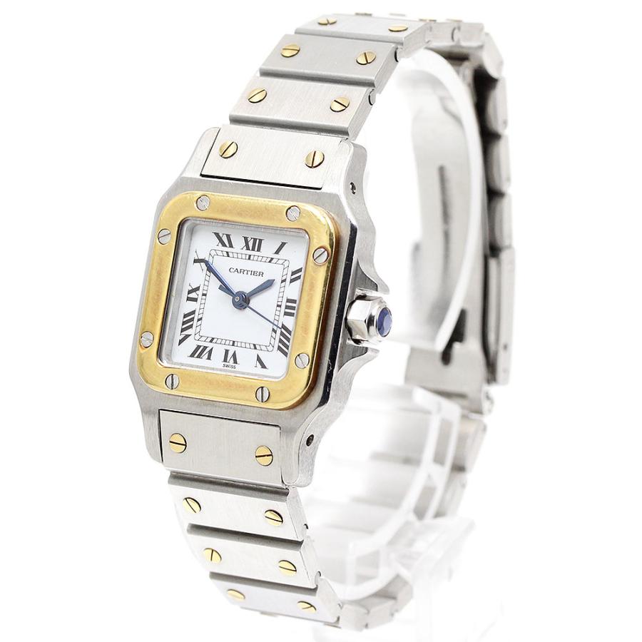 カルティエCARTIER サントスガルべSM YGコンビ自動巻き Cartier（カルティエ） サントスガルベSM 自動巻き レディース _923493
