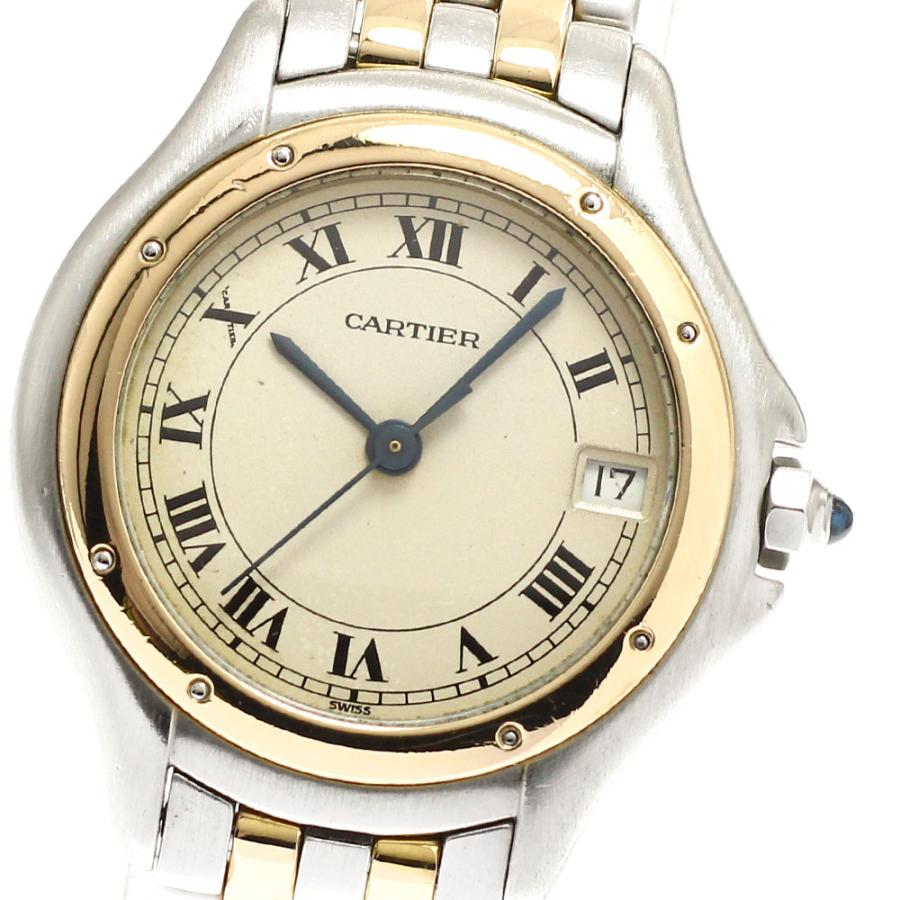 カルティエ CARTIER W35005B6 パンテールクーガーSM 2ロウ デイト クォーツ レディース _930440 Cartier（カルティエ） CARTIER W35005B6 パンテールクーガーSM 2ロウ