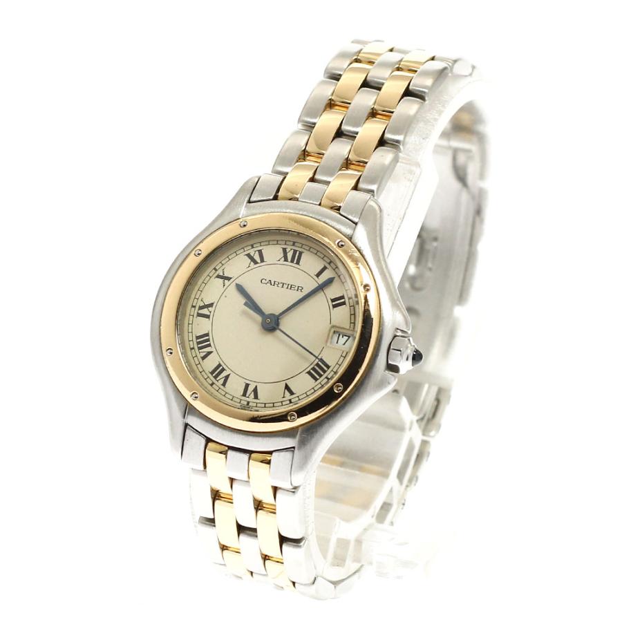 カルティエ CARTIER W35005B6 パンテールクーガーSM 2ロウ デイト クォーツ レディース _930440 Cartier（カルティエ） CARTIER W35005B6 パンテールクーガーSM 2ロウ