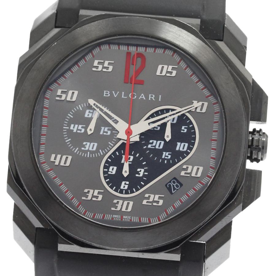 訳あり ブルガリ BVLGARI BGO41SCH オクト ヴェロッチェシモ クロノ ケン オクヤマ リミテッド 自動巻き メンズ 箱・保証書付き_931678 BVLGARI（ブルガリ） 訳あり BVLGARI BGO41SCH オクト