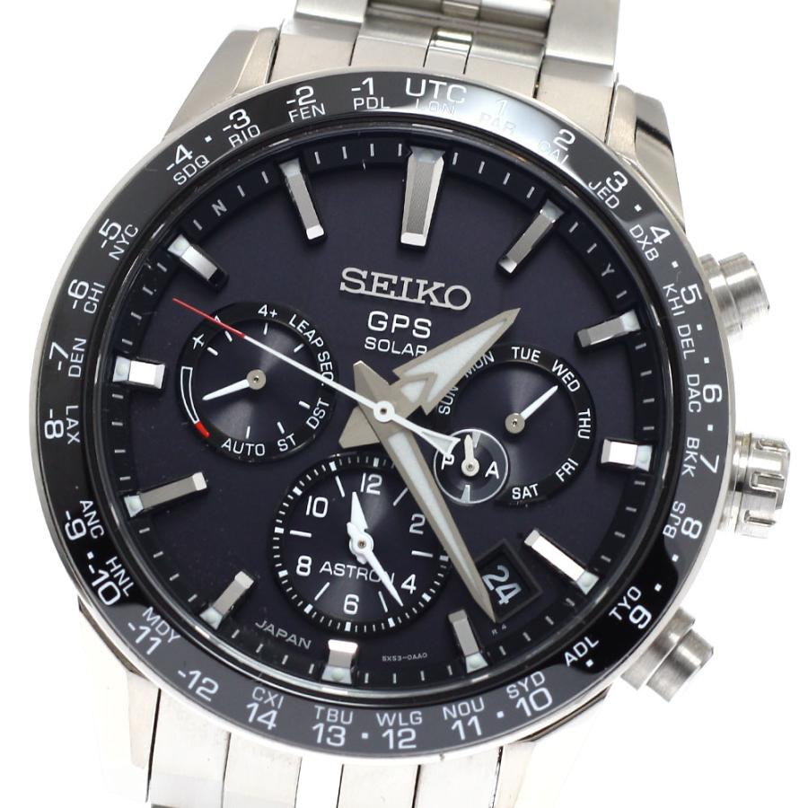 美品　SEIKO アストロン SBXC003 5X53-0AB0 GPSソーラー セイコー アストロン SBXC003 5X53-0AB0 チタン 黒文字盤 GPSソーラー