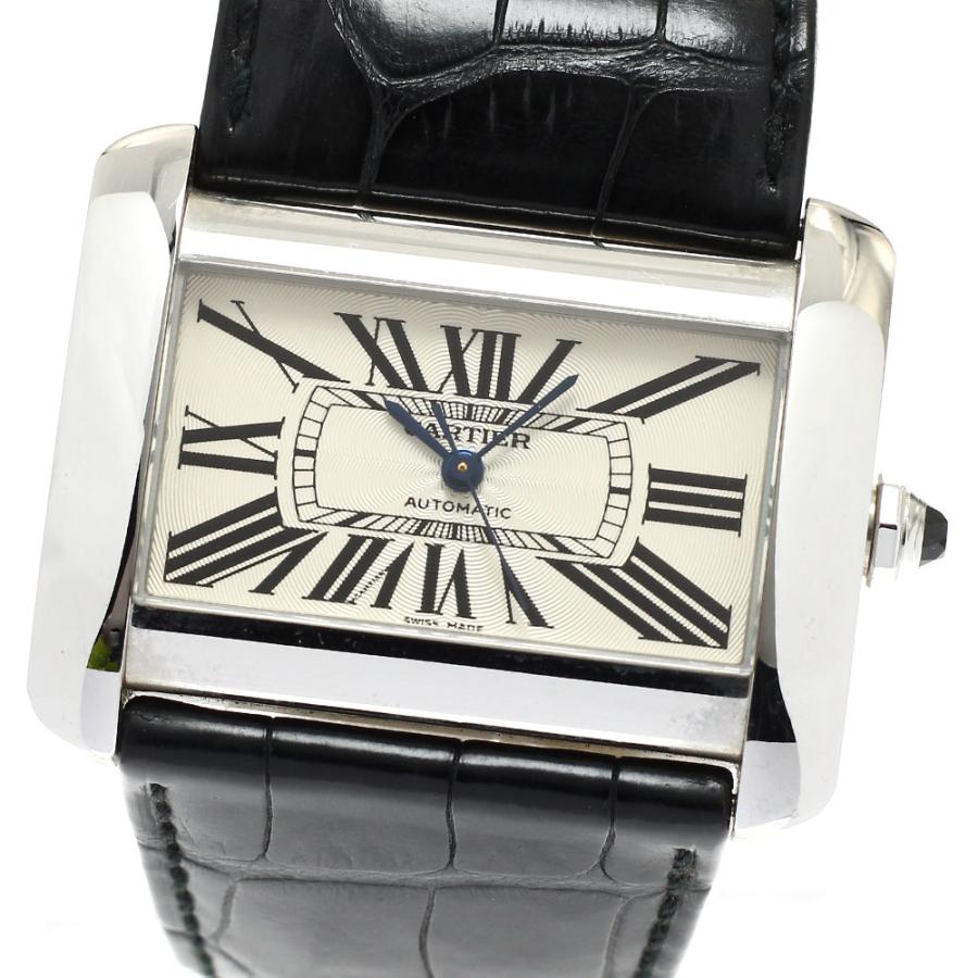 ベルト訳あり カルティエ CARTIER W6300755 タンク ディヴァン LM 自動巻き メンズ _961660 Cartier（カルティエ） CARTIER W6300755 タンク ディヴァン LM 自動