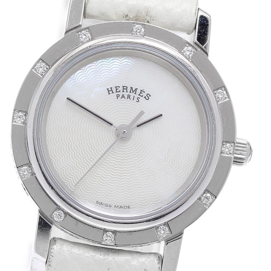 HERMES クリッパー　CL4.230 腕時計クォーツ　保証書箱付き HERMES（エルメス） HERMES CL4.230 クリッパー ナクレ 12Pダイヤ