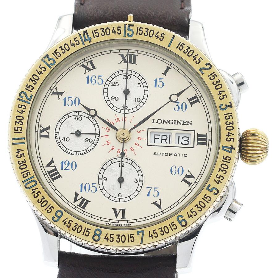 ロンジン LONGINES 674.5232 アワーアングル デイデイト クロノグラフ 自動巻き メンズ _934623 LONGINES（ロンジン） LONGINES 674.5232 アワーアングル デイデイト