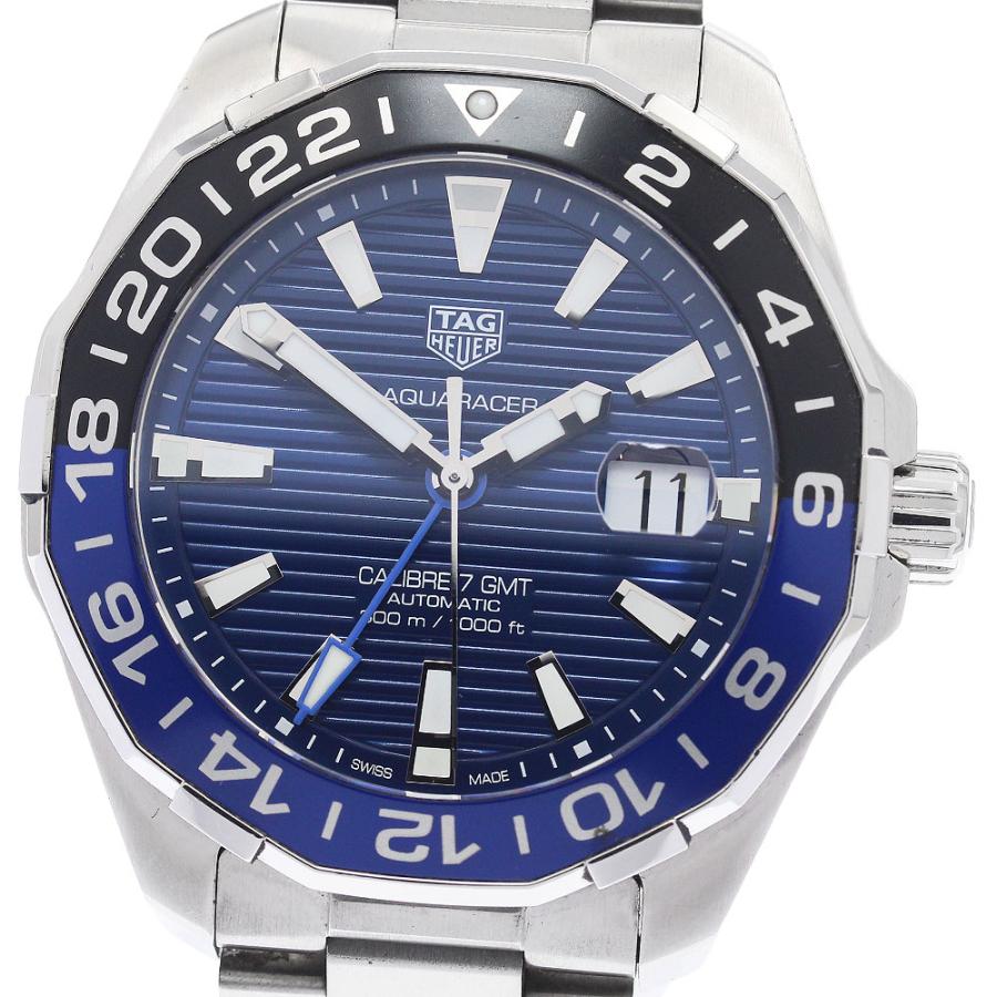 タグホイヤー TAG HEUER WAY201T.BA0927 アクアレーサー キャリバー7 GMT 自動巻き メンズ 箱・保証書付き_935951 TAG HEUER（タグ・ホイヤー） TAG HEUER WAY201T.BA0927 アクア