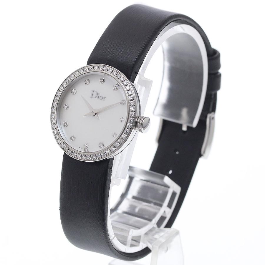 ディオール Dior CD047111-J ラ ディ ドゥ ディオール 12P ダイヤベゼル クォーツ レディース 極美品 _935322 ディオール Dior CD047111-J ラ ディ ドゥ 12P ダイヤベゼル クォーツ