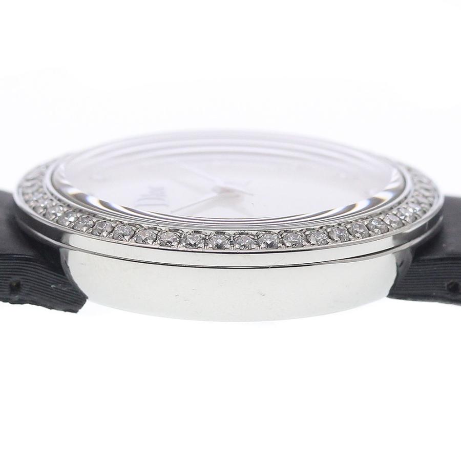 ディオール Dior CD047111-J ラ ディ ドゥ ディオール 12P ダイヤベゼル クォーツ レディース 極美品 _935322 ディオール Dior CD047111-J ラ ディ ドゥ 12P ダイヤベゼル クォーツ