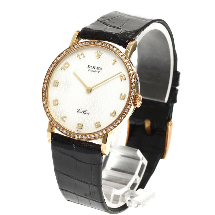 ロレックス ROLEX 5114 チェリーニ K18YG ダイヤベゼル Cal.1602 手巻き メンズ _936991 ROLEX（ロレックス） ROLEX 5114 チェリーニ K18YG ダイヤベゼル Cal