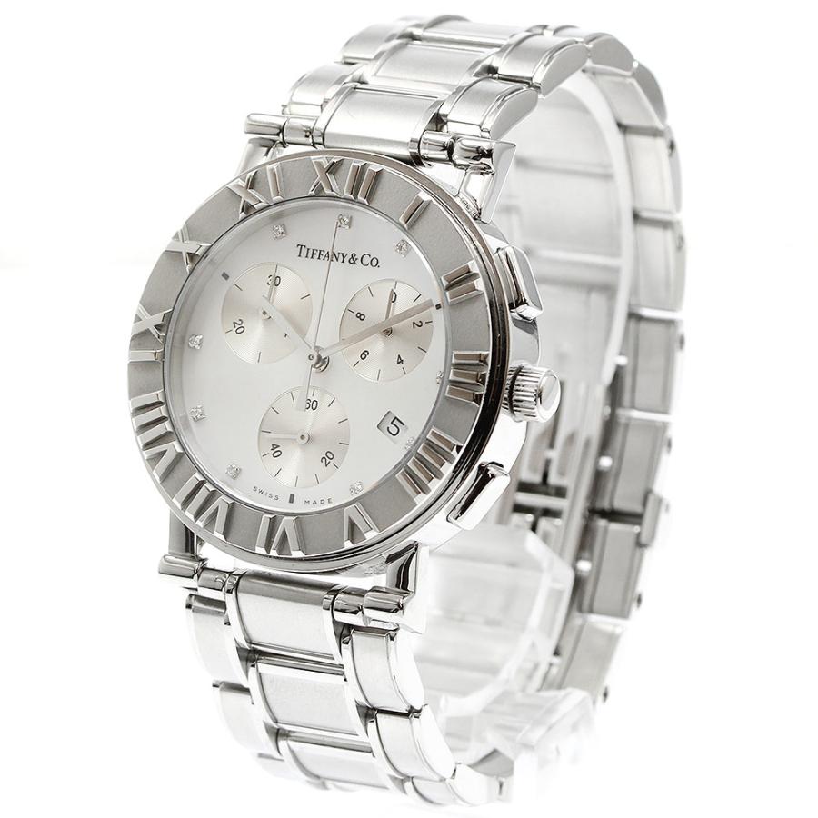 ティファニー TIFFANY&Co. Z0007.32.10A91B00A アトラス クロノグラフ 9Pダイヤ クォーツ レディース 良品 保証書付き_938588の画像