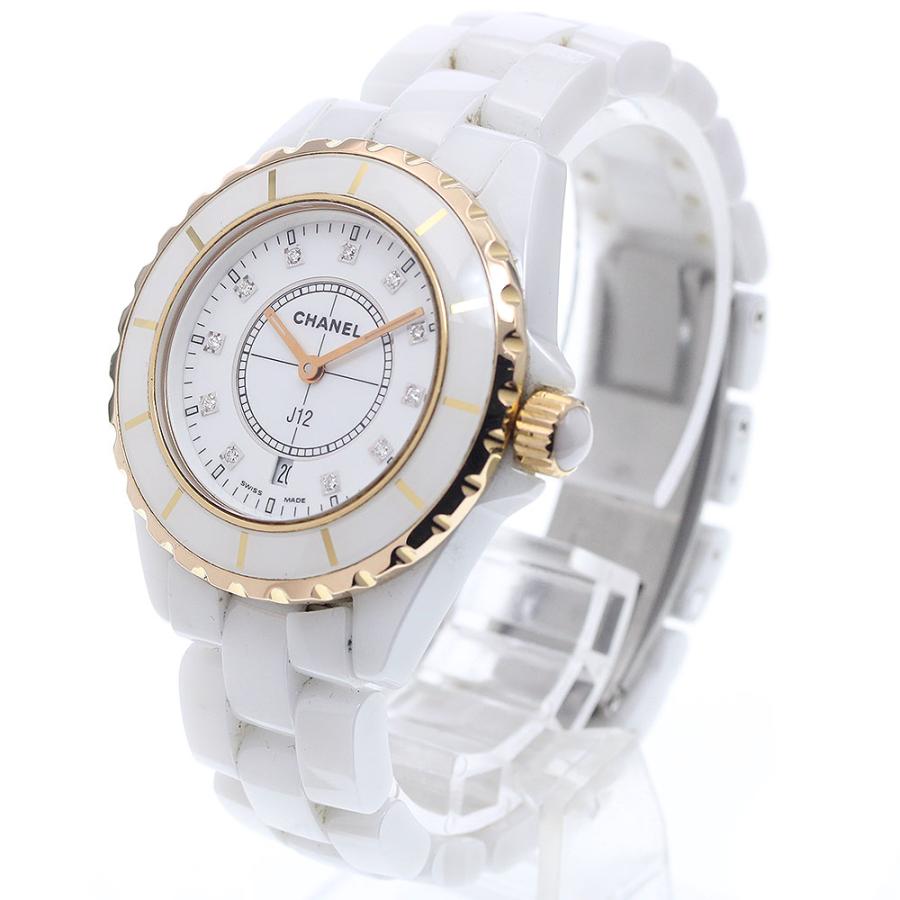 CHANEL（シャネル） CHANEL H2181 J12 11Pダイヤ PGベゼル クォーツ