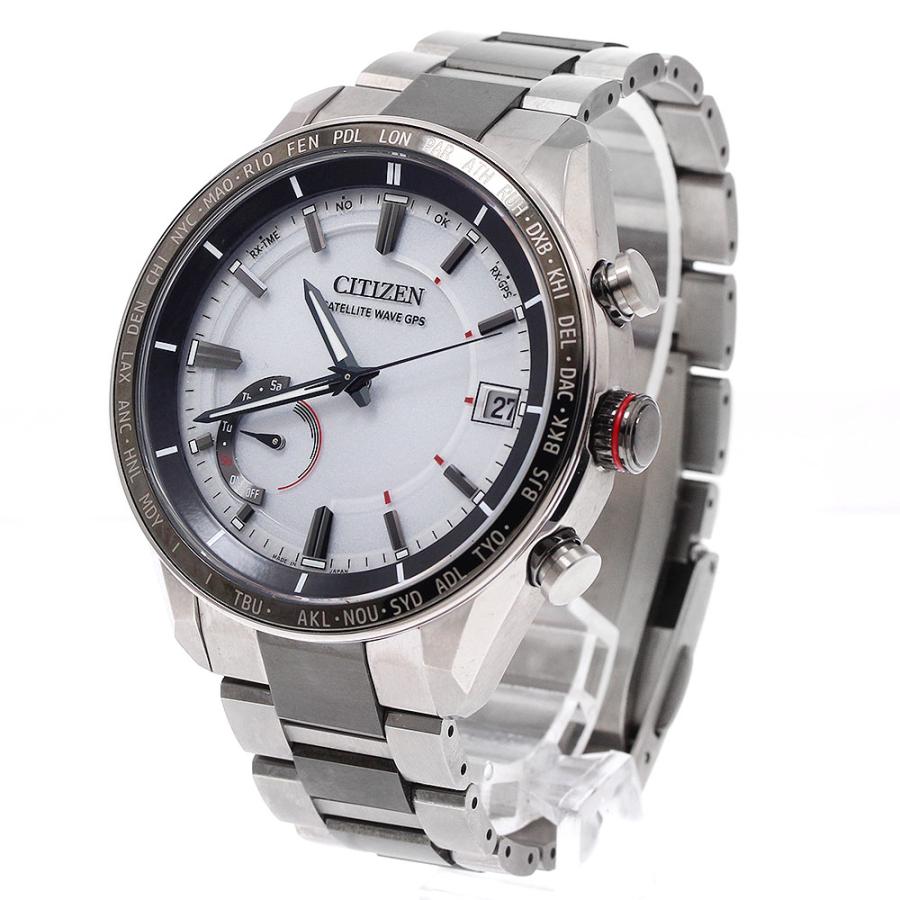 シチズン CITIZEN CC3085-51A/F150-T025811 アテッサ エコドライブ デイト ソーラー電波 メンズ 美品 箱・保証書付き_939512の画像