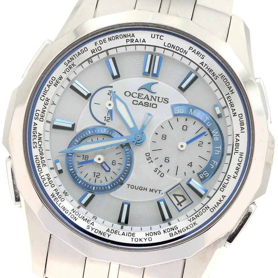 カシオオシアナスManta/OCWーS1400ーPWー7AJFソーラー電波 CASIO（カシオ） CASIO OCW-S1400PW-7AJF オシアナス マンタ シェル