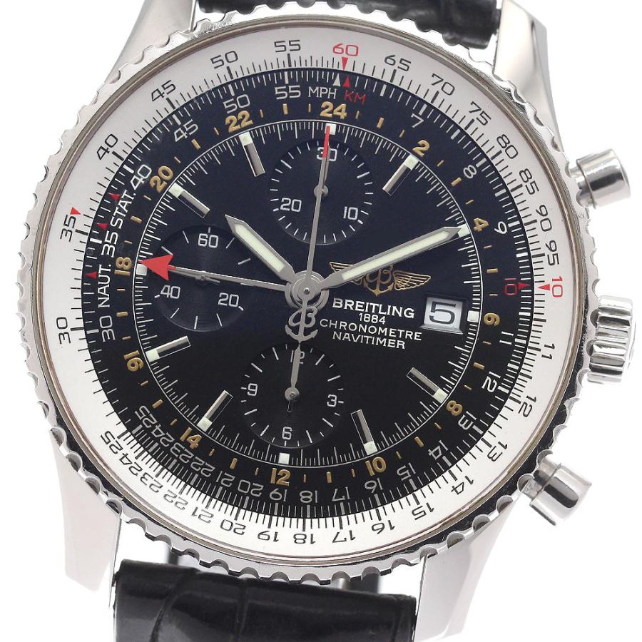 ブライトリング（BREITLING） BREITLING A24322 ナビタイマー ワールド クロノグラフ GMT 自動巻き メンズ ...