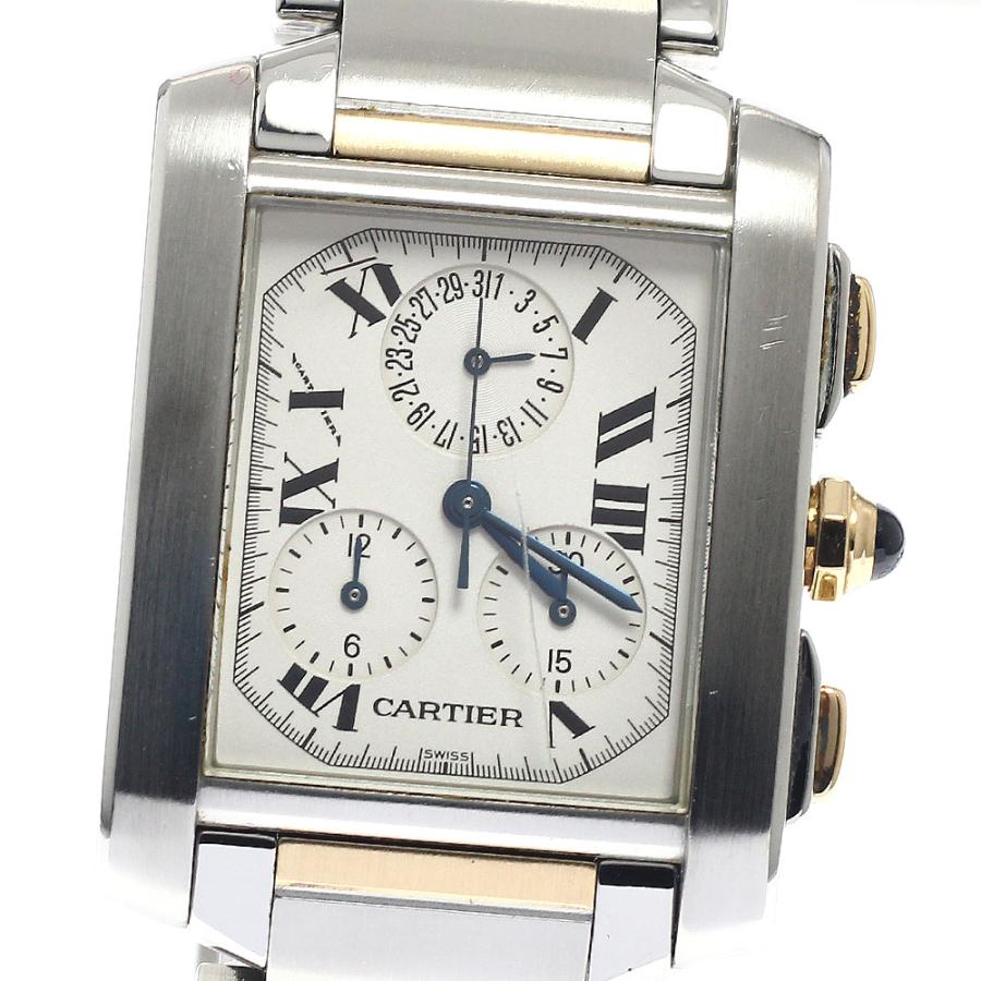 カルティエ CARTIER W51004Q4 タンクフランセーズLM クロノリフレックス クォーツ メンズ _942498 Cartier（カルティエ） CARTIER W51004Q4 タンクフランセーズLM クロノ