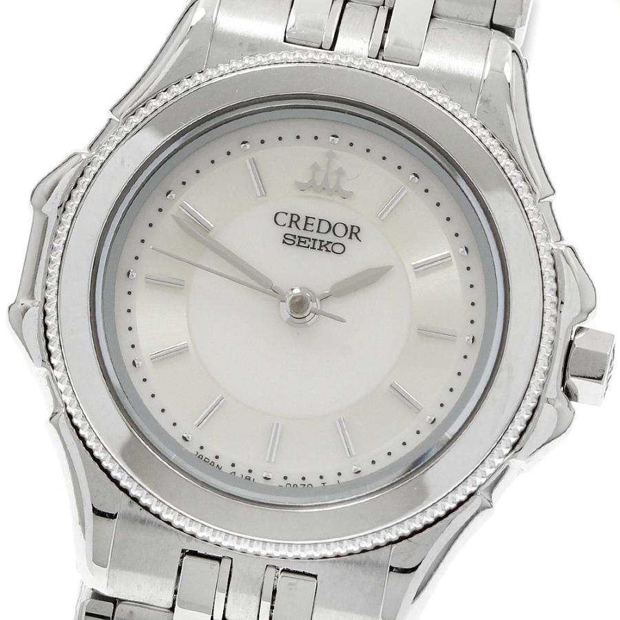 セイコー SEIKO 4J81-0A30 クレドール クォーツ レディース _943076