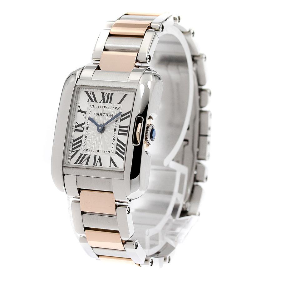 カルティエ CARTIER W5310019 タンクアングレーズSM PGコンビ クォーツ レディース 良品 _898673 Cartier（カルティエ） CARTIER W5310019 タンクアングレーズSM PG