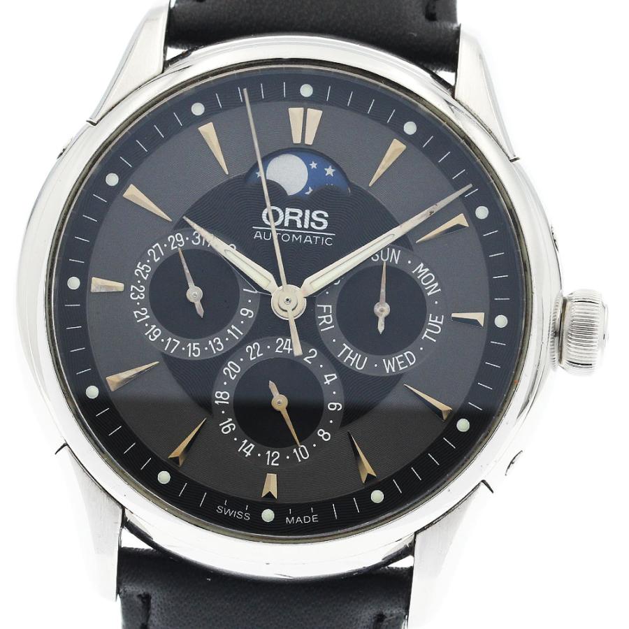 オリス ORIS 7592 アートリエ コンプリケーション ムーンフェイズ デイデイト 自動巻き メンズ 保証書付き_943619 ORIS（オリス） ORIS 7592 アートリエ コンプリケーション ムーン