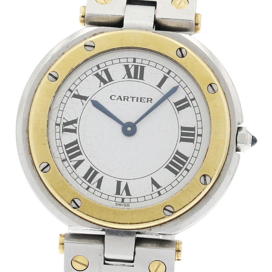 訳あり カルティエ CARTIER サントスラウンド LM コンビ クォーツ メンズ _943682 Cartier（カルティエ） 訳あり サントスラウンド LM コンビ クォーツ