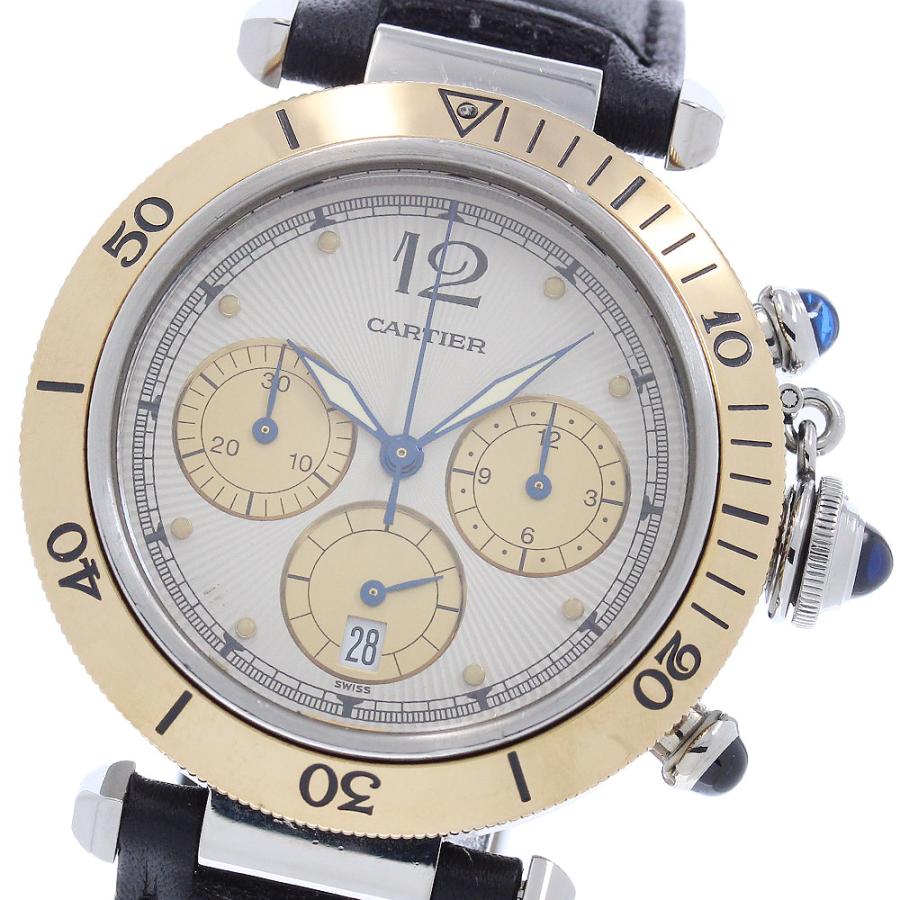 カルティエ CARTIER W3101155 パシャクロノ 38 デイト YGベゼル クォーツ メンズ _943792 Cartier（カルティエ） CARTIER W3101155 パシャクロノ 38 デイト YG