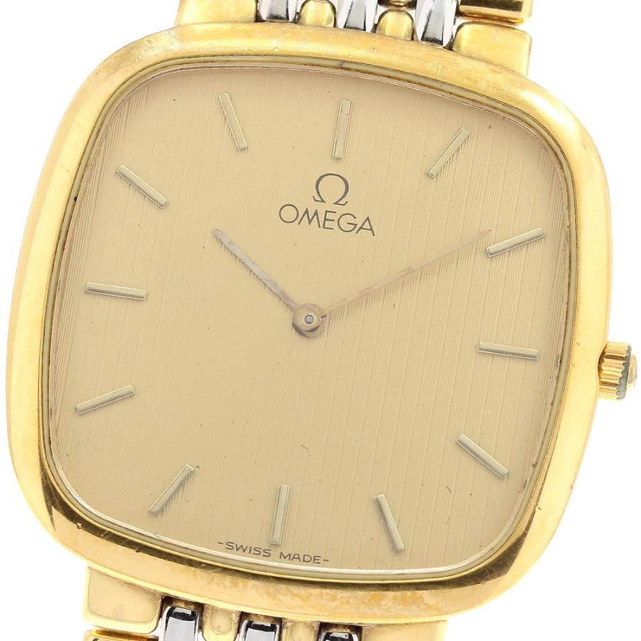 ​【希少】OMEGA オメガ デビル クォーツ ゴールド文字盤スクエア OMEGA（オメガ） デビル スクエア クォーツ メンズ _943832 : CLOSER