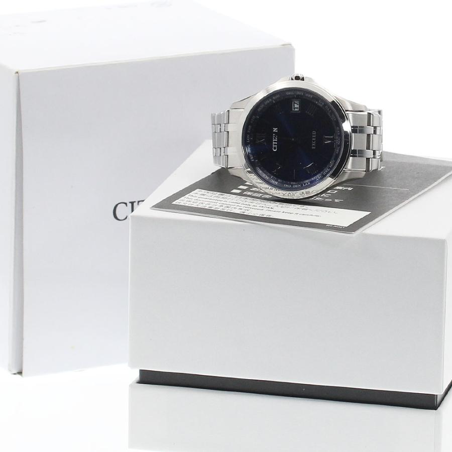 シチズン CITIZEN H149-A1BP602 エクシード デイト ソーラー電波 メンズ 箱付き_944128の画像