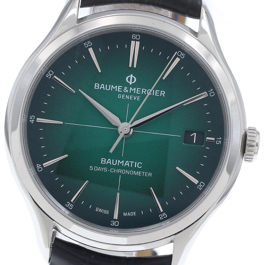 ボーム＆メルシェ Baume & Mercier M0A10592 クリフトン デイト 自動巻き メンズ 極美品 保証書付き_944545 BAUME&MERCIER（ボーム&メルシエ） ボーム＆メルシェ Baume & Mercier