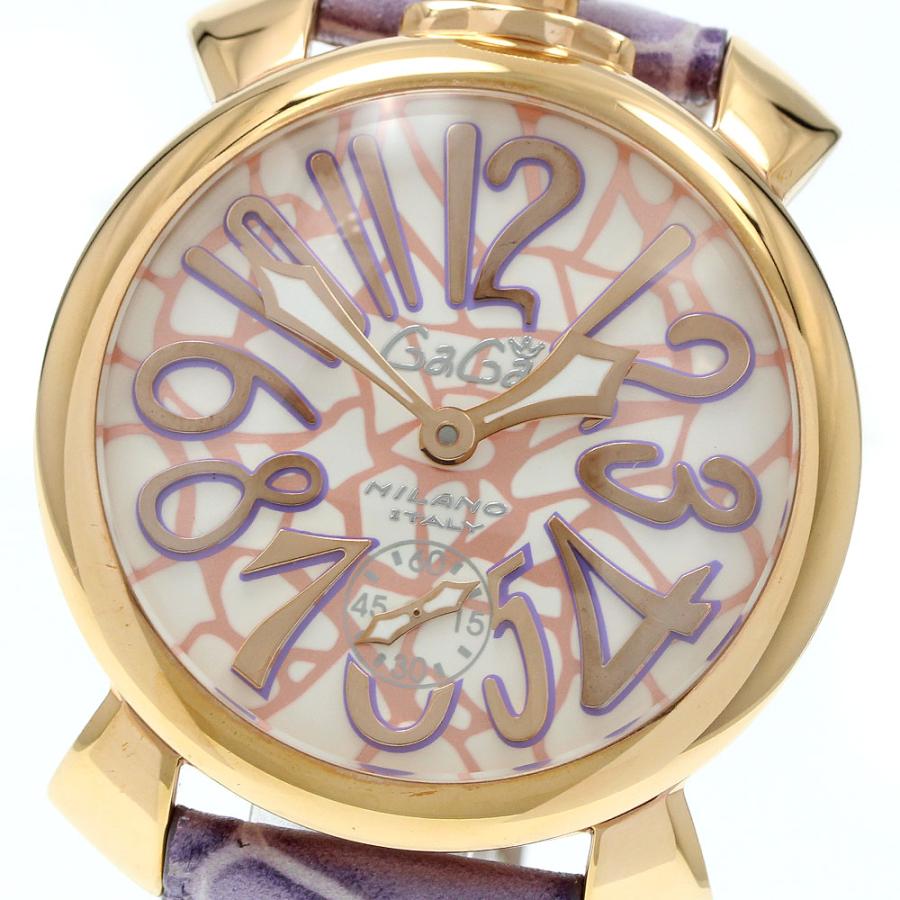 ガガミラノ GaGa MILANO 5011MOS 01S マヌアーレ48 スモールセコンド 手巻き メンズ 美品 箱・保証書付き_944765 GaGa MILANO（ガガミラノ） GaGa MILANO 5011MOS 01S マヌアーレ48