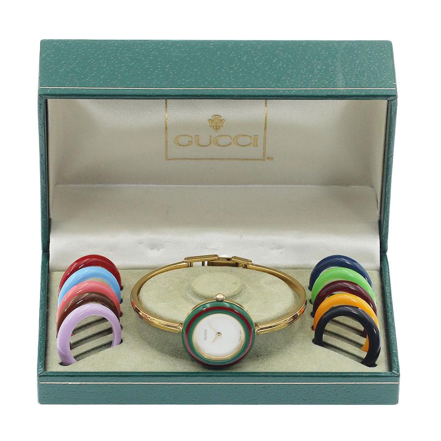 【稼働品】GUCCI チェンジベゼル 11/12.2 GUCCI（グッチ） GUCCI 11/12.2 チェンジベゼル クォーツ レディース