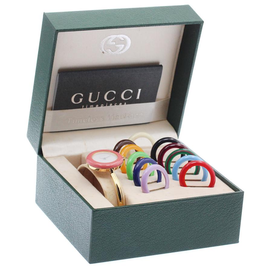 【稼働品】GUCCI チェンジベゼル 11/12.2 箱付 ベゼル全色 GUCCI（グッチ） GUCCI 11/12.2 チェンジベゼル クォーツ レディース