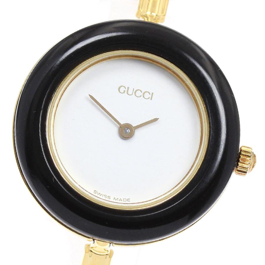 GUCCI チェンジベゼル　クォーツ腕時計 GUCCI（グッチ） チェンジベゼル 11/12.2 腕時計 SS クオーツ アナログ