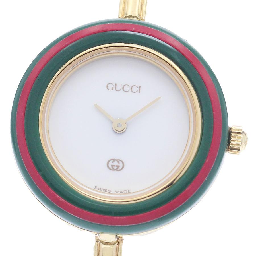 グッチ GUCCI 1100-L チェンジベゼル クォーツ レディース 内箱付き_948816 GUCCI（グッチ） GUCCI 1100-L チェンジベゼル クォーツ レディース 内