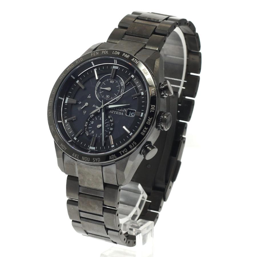 シチズン CITIZEN AT8287-62E/H800-A1CN20C アテッサ ACT Line HAKUTO-R ソーラー電波 メンズ 美品 箱付き_949151の画像
