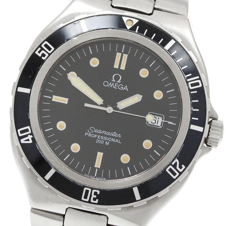 最終値下げ)オメガ omega seamaster 200m クォーツ　ジャンク OMEGA（オメガ） シーマスター200m ラージサイズ デイト クォーツ