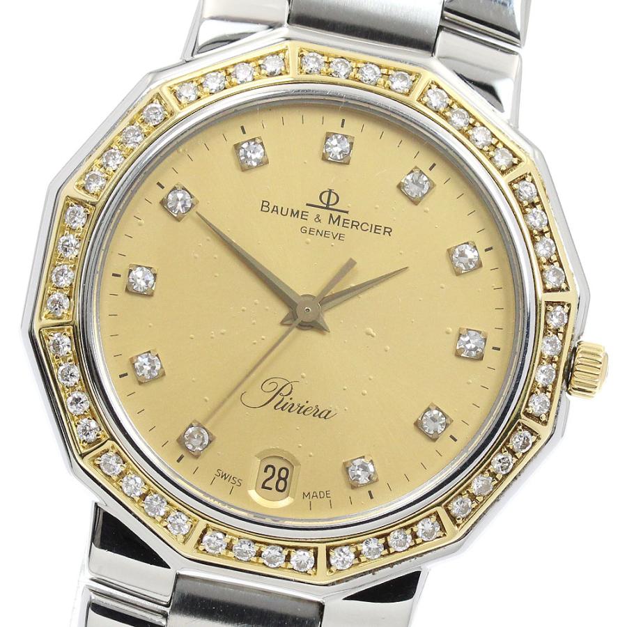 ボーム＆メルシェ Baume & Mercier 5131.3 リビエラ ダイヤベゼル 11P クォーツ メンズ _951054 BAUME&MERCIER（ボーム&メルシエ） ボーム＆メルシェ Baume & Mercier