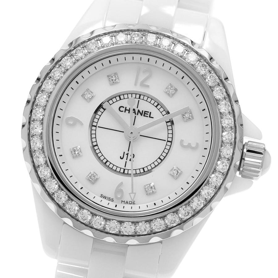 シャネル CHANEL H2572 J12 ダイヤベゼル 8Pダイヤ クォーツ レディース _934621 CHANEL（シャネル） CHANEL H2572 J12 ダイヤベゼル 8Pダイヤ クォーツ