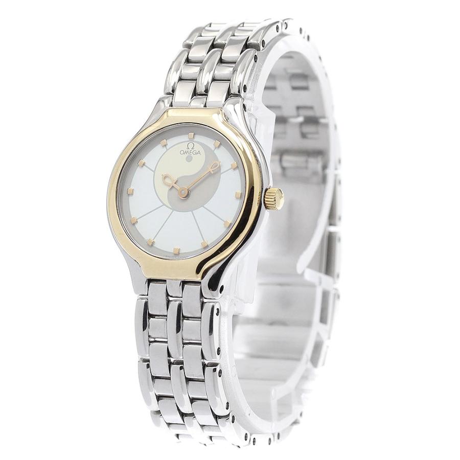 ✨OMEGA✨オメガ✨デビル✨シルバー文字盤✨レディース✨腕時計✨ OMEGA（オメガ） デビル ユニークダイアル YGベゼル クォーツ