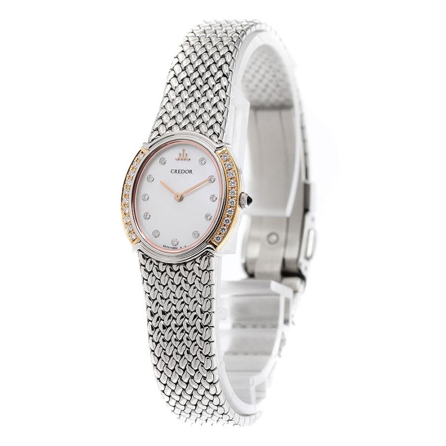 セイコー SEIKO 5A70-0AT0/GSWE946 クレドール オーバル ダイヤベゼル 11Pダイヤ クォーツ レディース _953201 SEIKO（セイコー） SEIKO 5A70-0AT0/GSWE946 クレドール オーバル