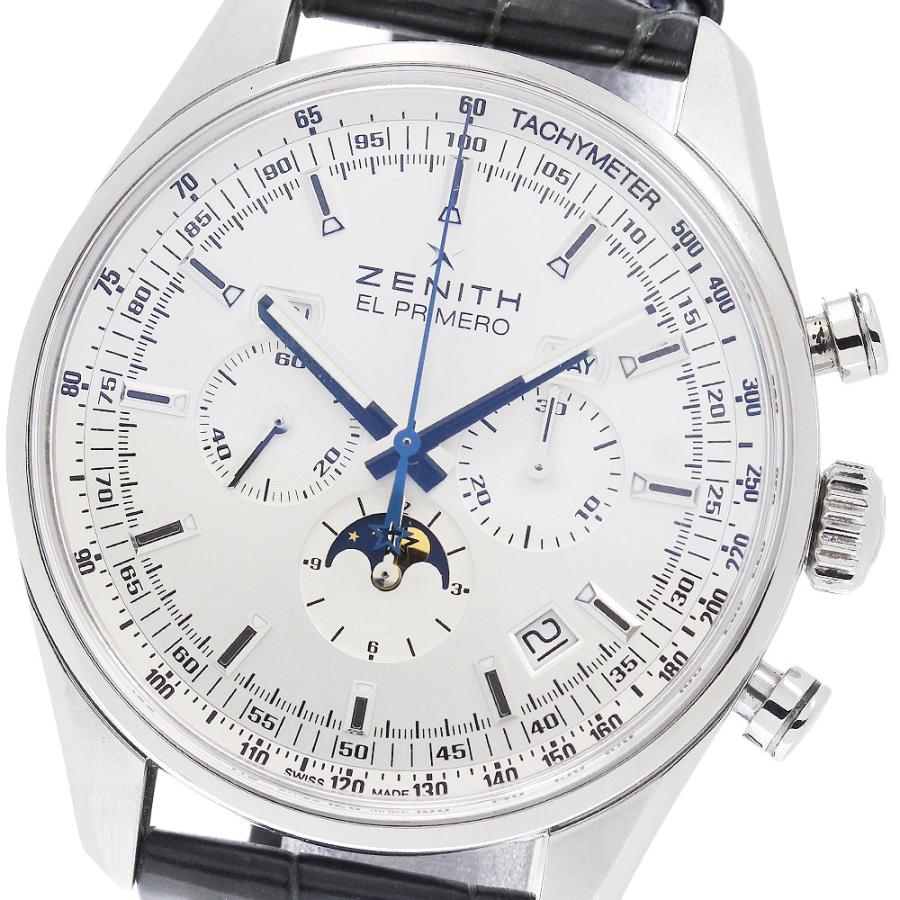 ゼニス ZENITH 03.2091.410 エル プリメロ クロノグラフ ムーンフェイズ 自動巻き メンズ 良品 箱付き_954219 ZENITH（ゼニス） ZENITH 03.2091.410 エル プリメロ クロノグラフ