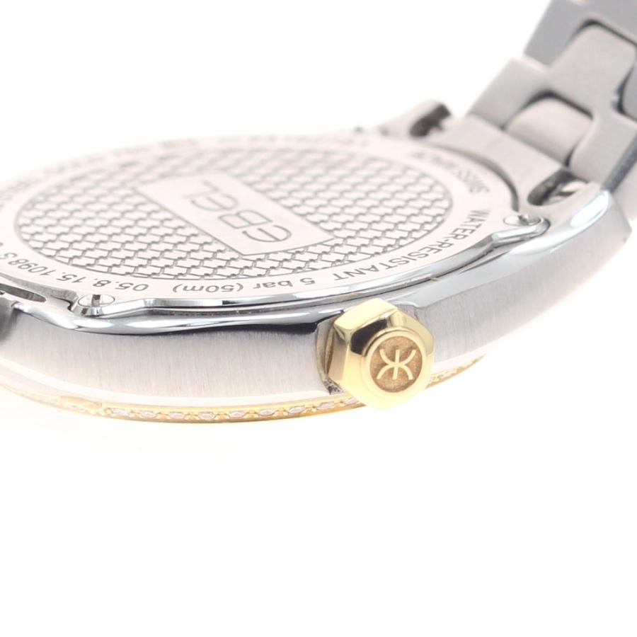 エベル EBEL 1216443A スポーツクラシック ミニ ダイヤベゼル 8Pダイヤ YGコンビ クォーツ レディース 良品 箱・保証書付き_954673の画像