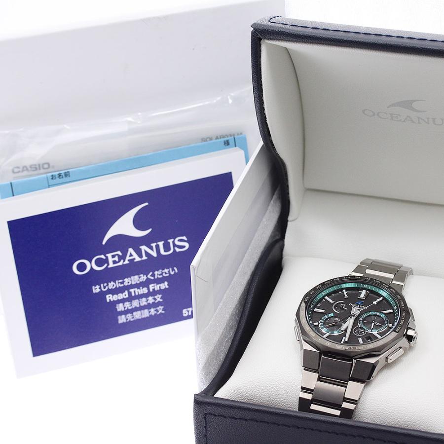 カシオ CASIO OCW-T6000A-1ATF オシアナス クラシックライン クロノグラフ ソーラー電波 メンズ 極美品 箱・保証書付き_955189の画像