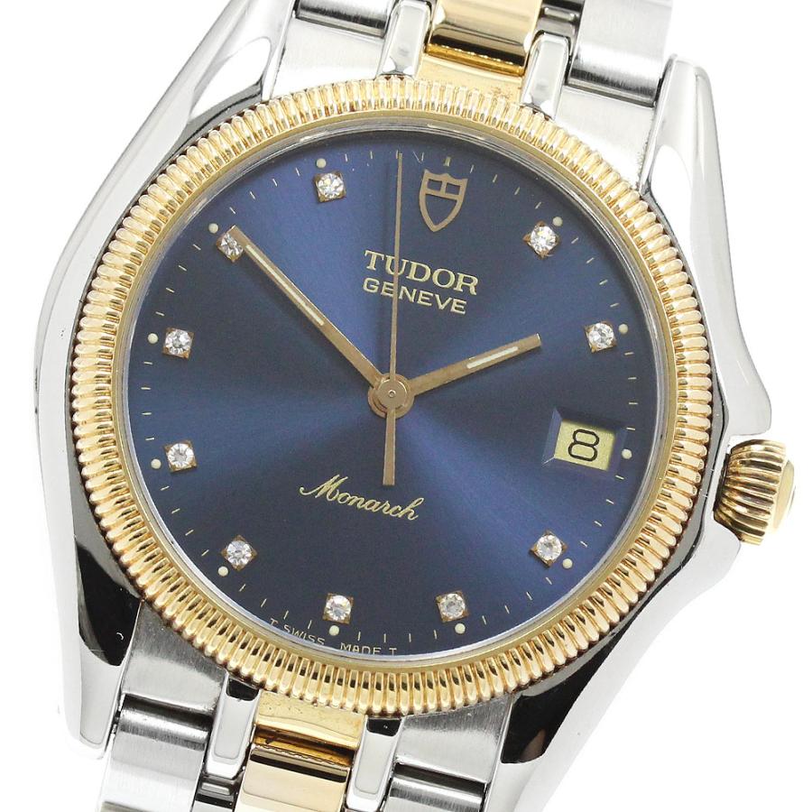 チュードル TUDOR 15733 モナーク デイト 10Pダイヤ クォーツ ボーイズ 良品 _955385 TUDOR（チューダー） チュードル TUDOR 15733 モナーク デイト 10P