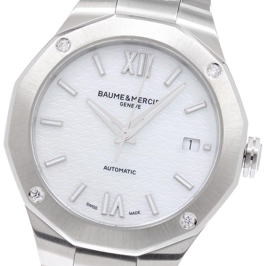ボーム＆メルシェ Baume & Mercier M0A10663 リビエラ 4Pダイヤ デイト 自動巻き ボーイズ 極美品 箱・保証書付き_955621 BAUME&MERCIER（ボーム&メルシエ） ボーム＆メルシェ Baume & Mercier