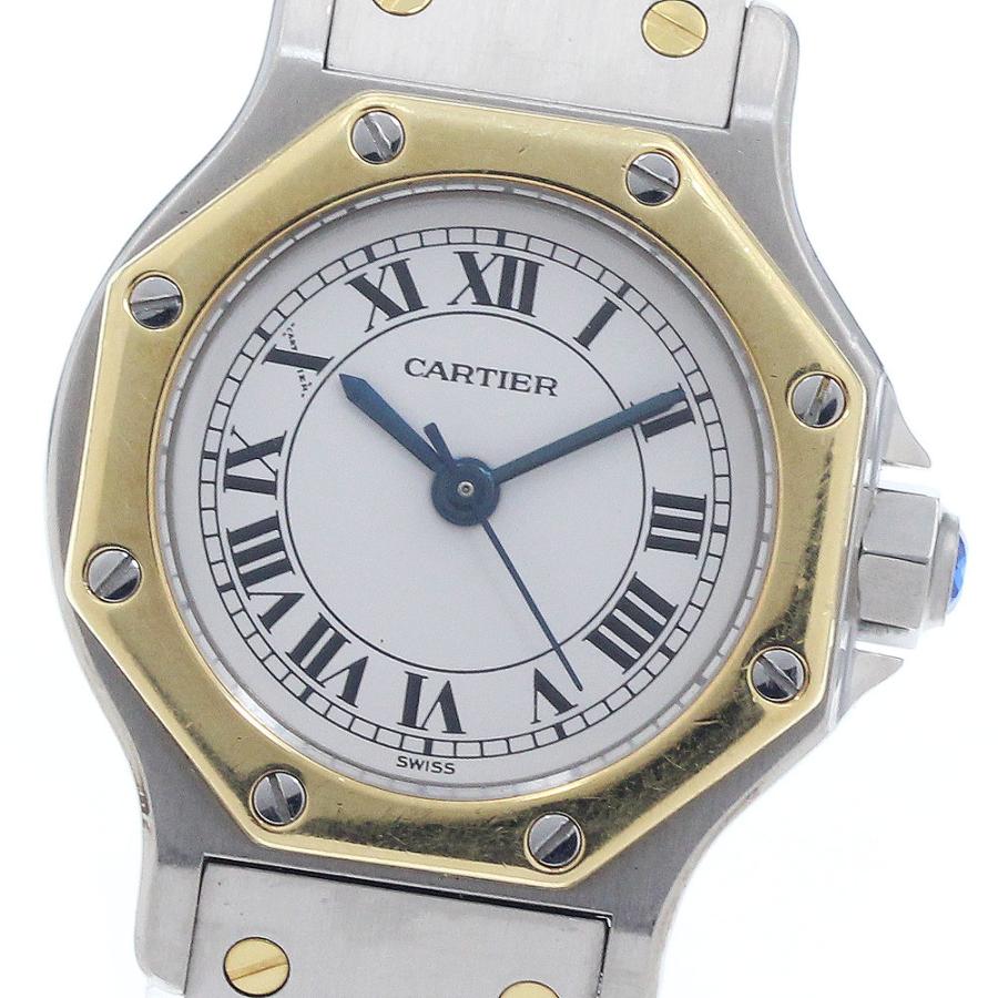 【極美品 OH済】カルティエ サントスオクタゴンSM YGコンビ 自動巻 Cartier（カルティエ） サントスオクタゴンSM YGコンビ 自動巻き
