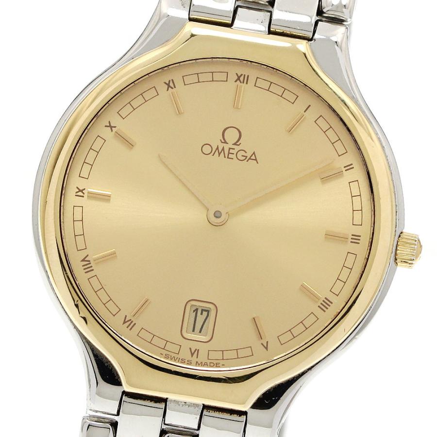 最終値下げ❗️オメガ OMEGA デビル シンボル18Kベゼル クォーツ 腕時計 OMEGA（オメガ） デビル シンボル デイト YGベゼル クォーツ メンズ