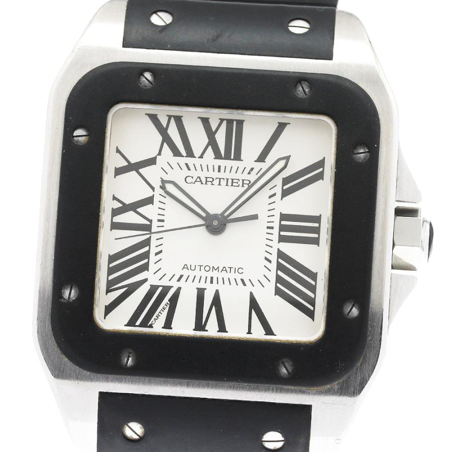 ベルト訳あり カルティエ CARTIER W20121U2 サントス100 自動巻き メンズ _956353 Cartier（カルティエ） ベルト訳あり CARTIER W20121U2 サントス100