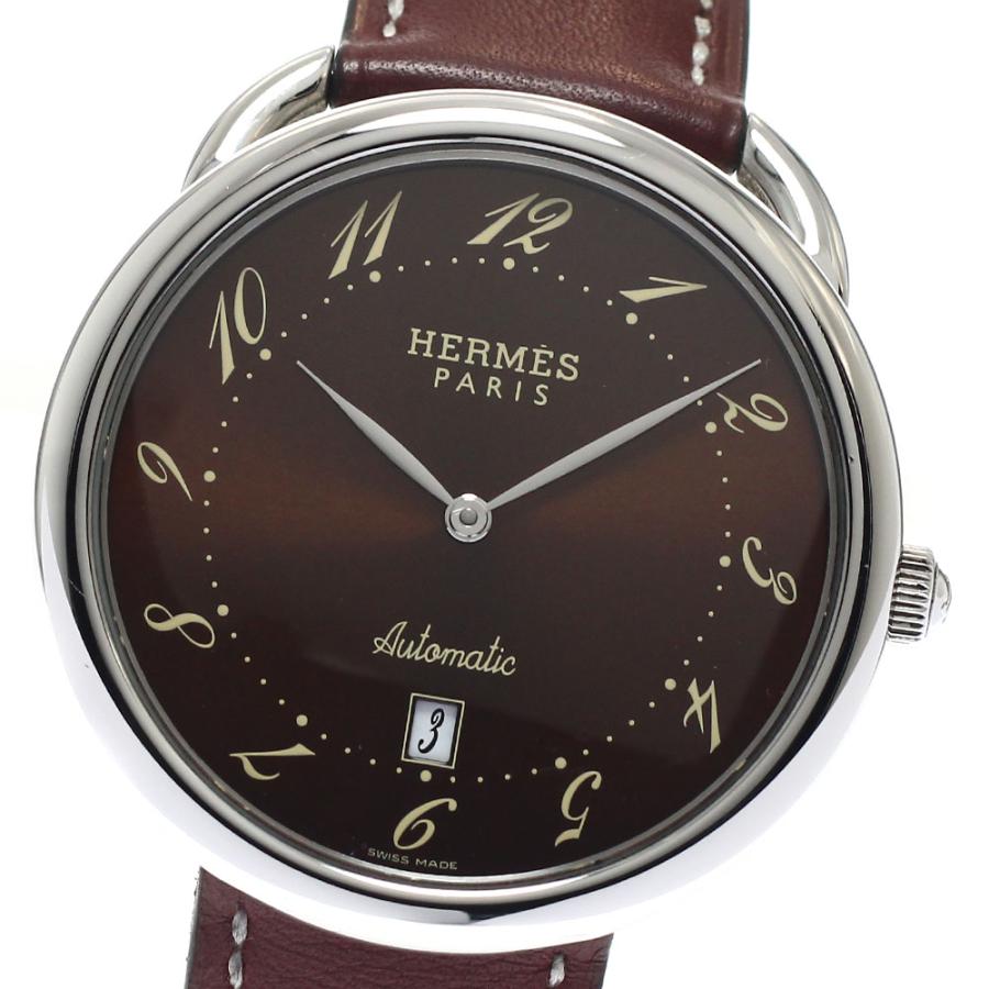 極美品 エルメス HERMES アルソー AR4.810自動巻きメンズ HERMES（エルメス） HERMES AR4.810 アルソー デイト 自動巻き メンズ