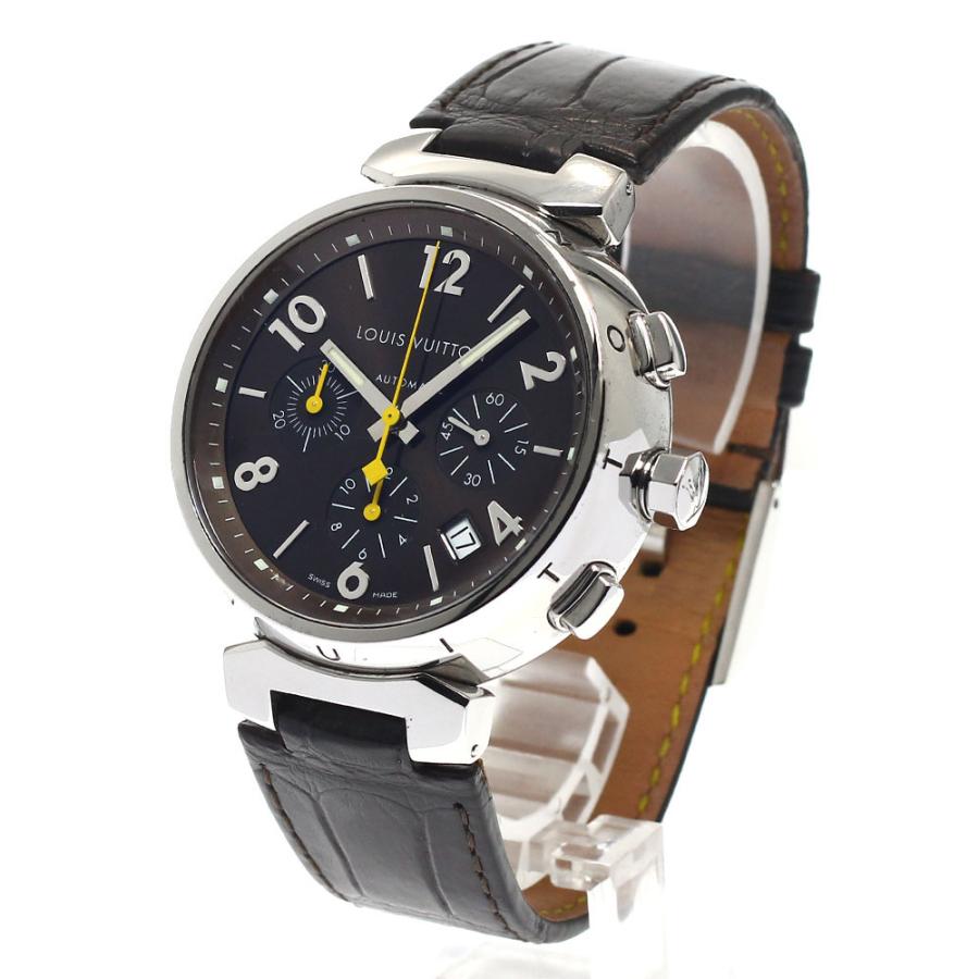 ルイ・ヴィトン LOUIS VUITTON Q1121 タンブール デイト クロノグラフ 自動巻き メンズ 良品 _944884 LOUIS VUITTON（ルイ・ヴィトン） LOUIS VUITTON Q1121 タンブール