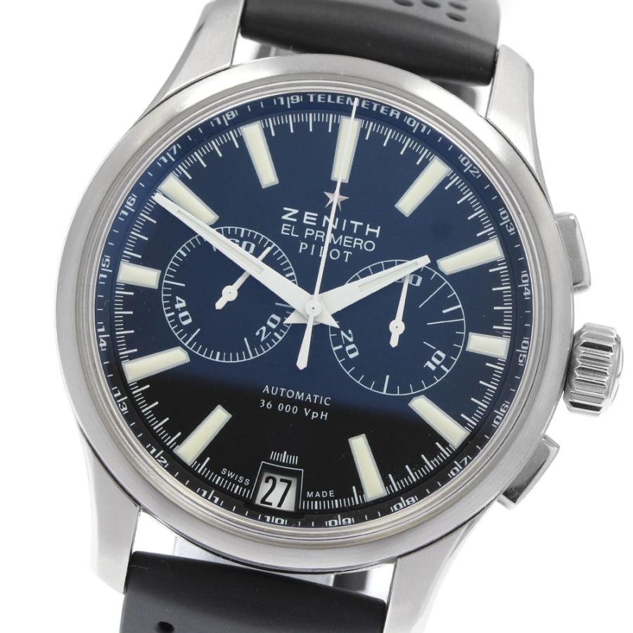 ゼニス ZENITH 03.2117.4002 エルプリメロ パイロット クロノグラフ 自動巻き メンズ 箱・保証書付き_949054 ZENITH（ゼニス） ZENITH 03.2117.4002 エルプリメロ パイロット
